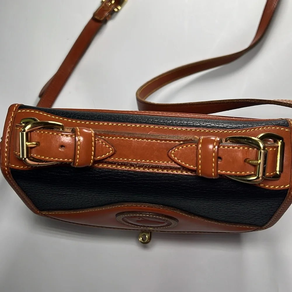 Top Carry All Weather Leather Vtg Dooney & Bourke Turnlock